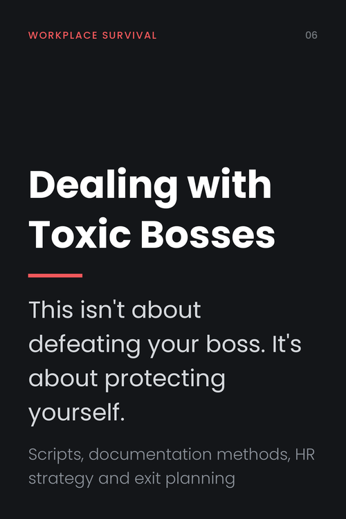 Dealing with toxic bosses